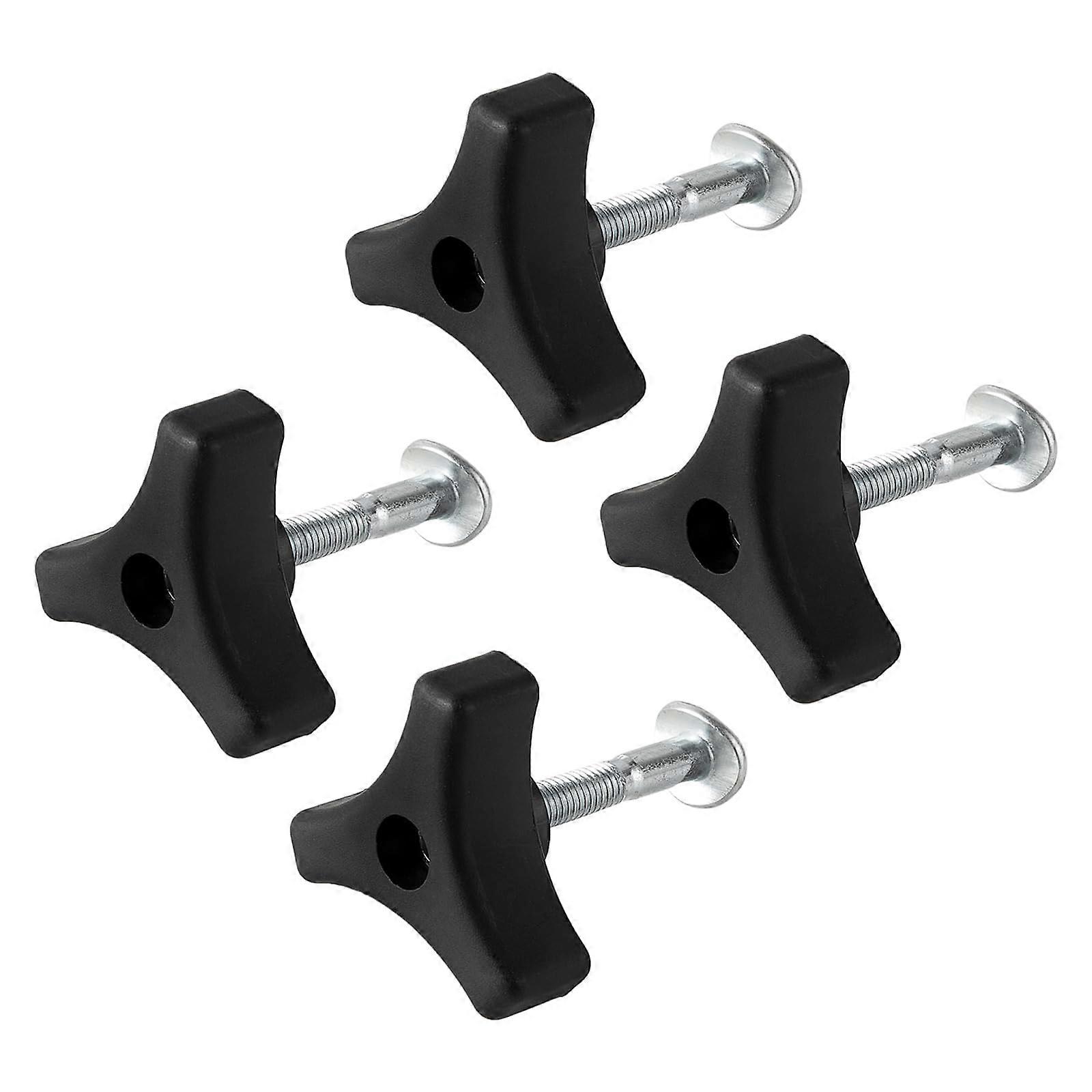 4 Sets Lawn Mower Handle Knobs and Bolts, Triangular Fastening Screw Replacement for Honda