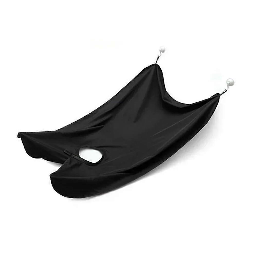 Waterproof Barber Cape for Men with SpaceSaving Bathroom Storage Shelf, Easy Installation Black