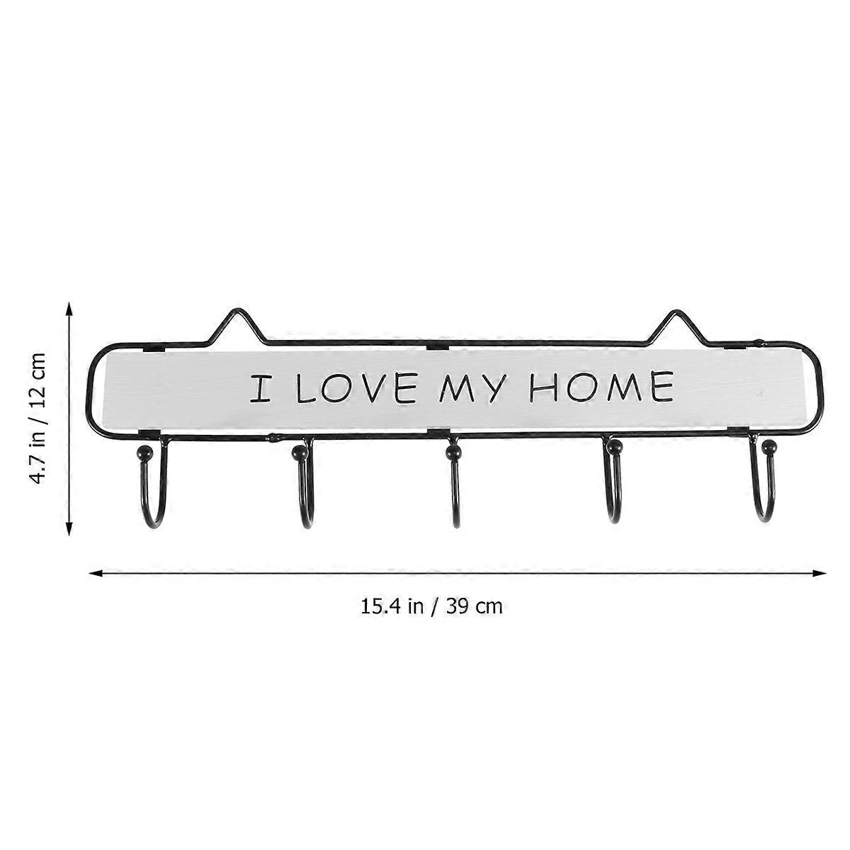 Iron Wall Hooks White Wooden Wall Hook for Items Hanging 3Pcs