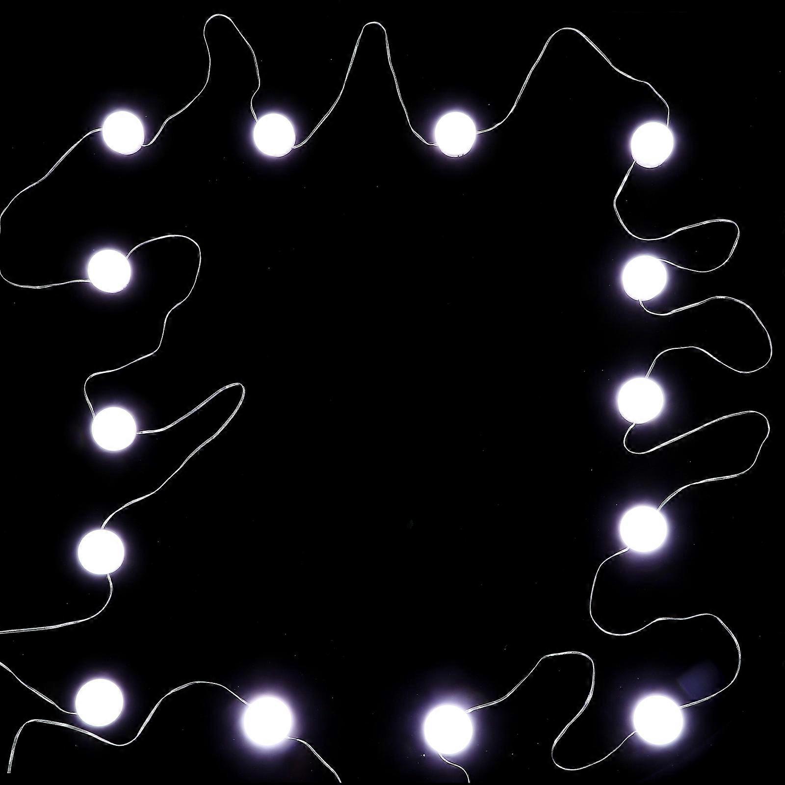 Creative Mirror Lights Vanity Table Lamp for Bedroom 2Pcs White LED Bulbs