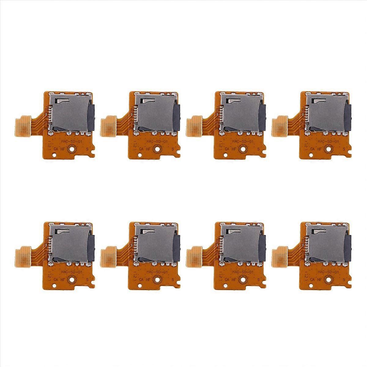 8X Micro-SD TF Card Slot Socket Board Replacement for Console Card Reader Slot Socket