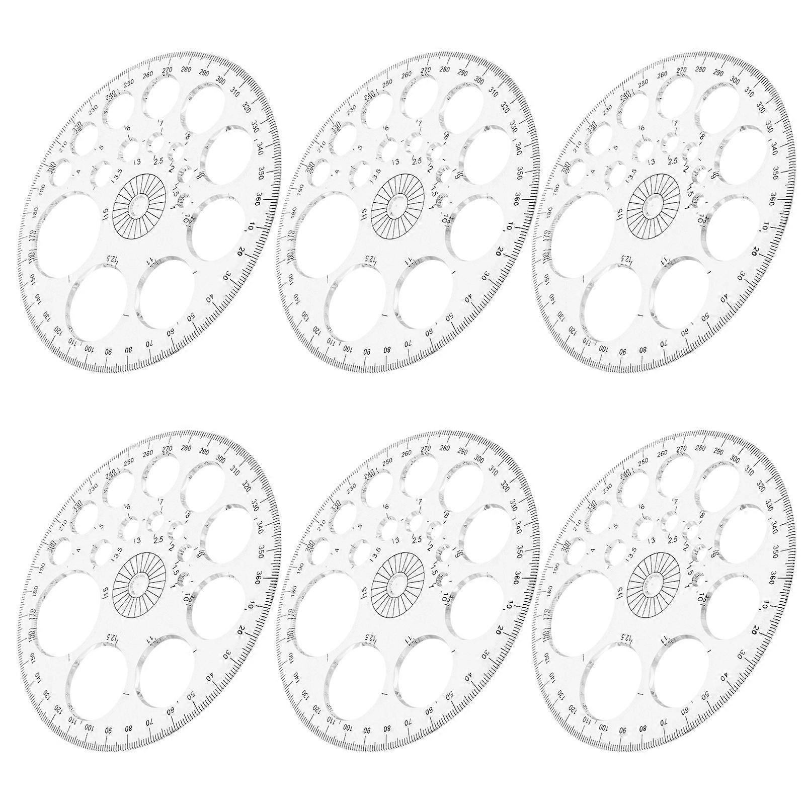 Creative Circle Protractor Engineers Home Teaching 6Pcs