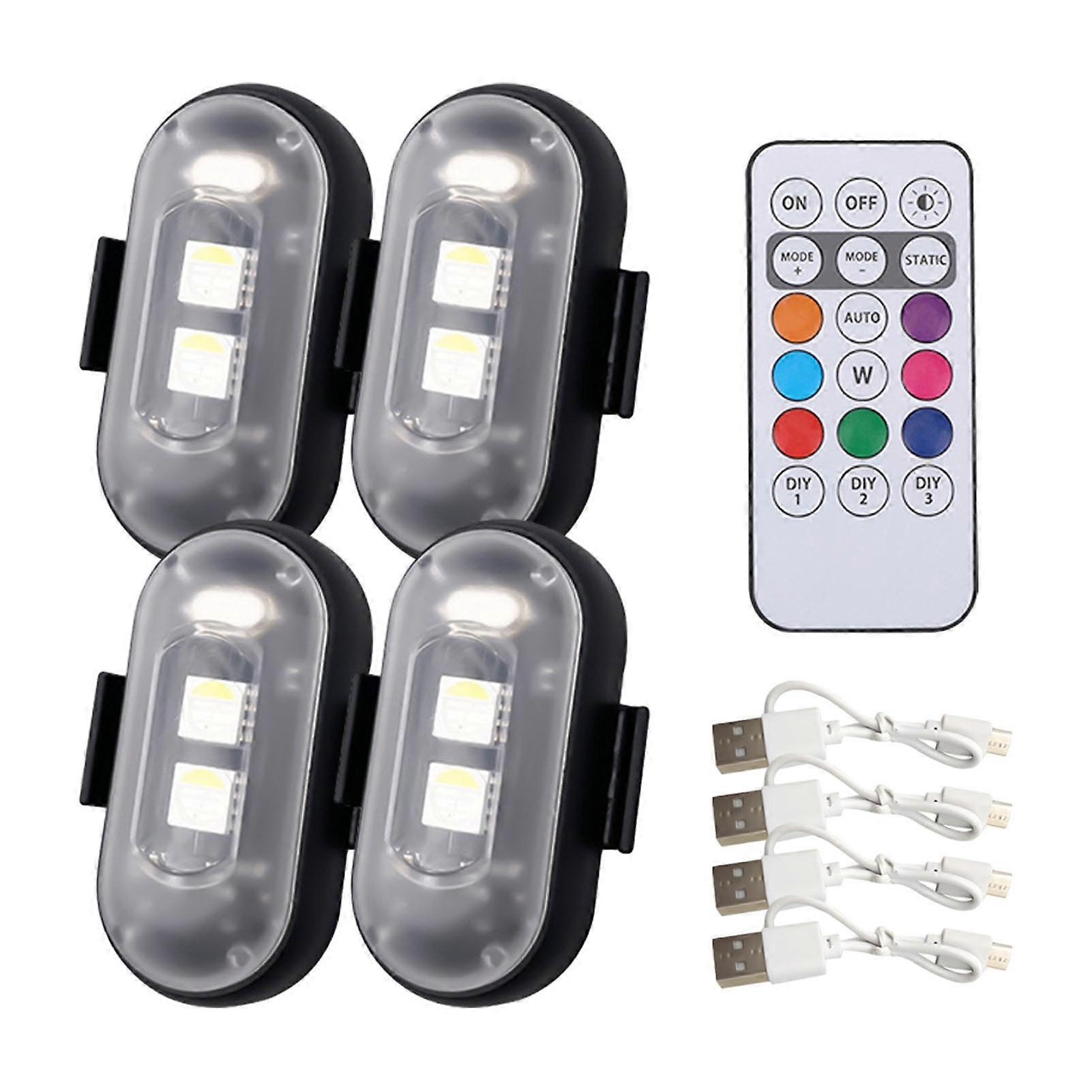 LED Strobe Light with Remote Control Rechargeable Colored Work Light 7 Colors + White Long-lasting