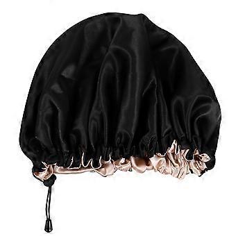 Adjustable Shower Caps Satin Double Layers Bathing Shower Night Sleep Caps
