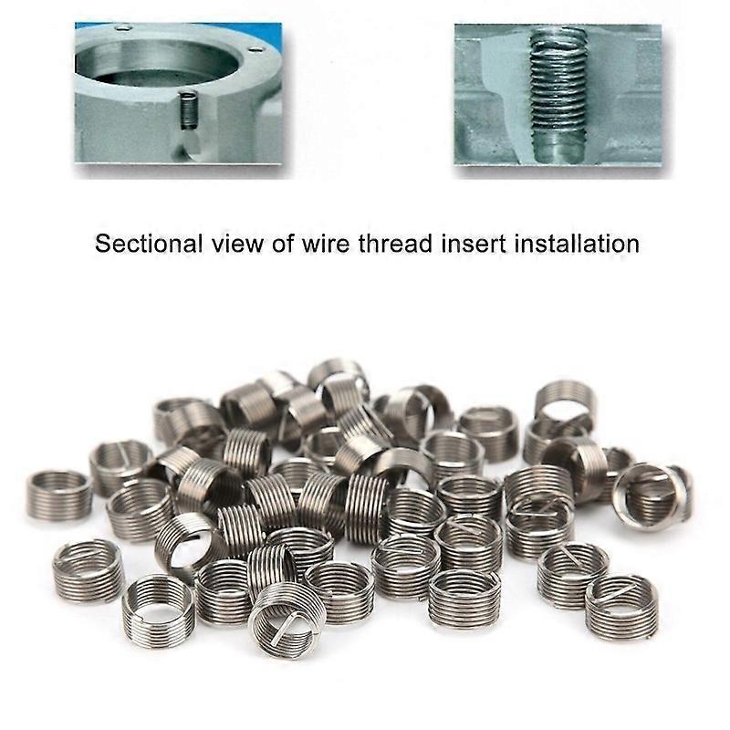 Steel Socket Insert Thread Wire Stainless Protective Kit Repairing Thread 50Pcs
