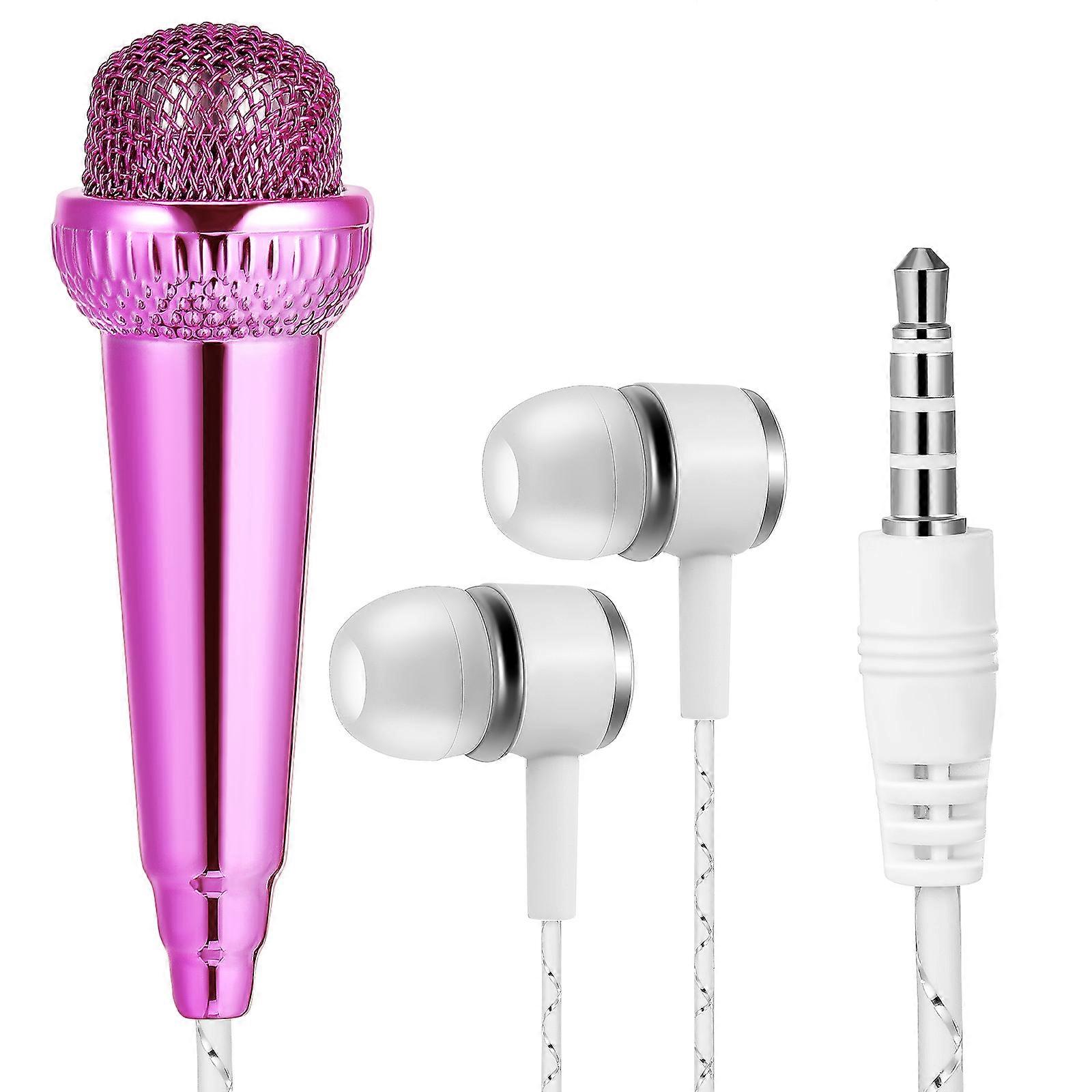 Mini Microphone for Singing with Plastic Build and Electroplated Surface
