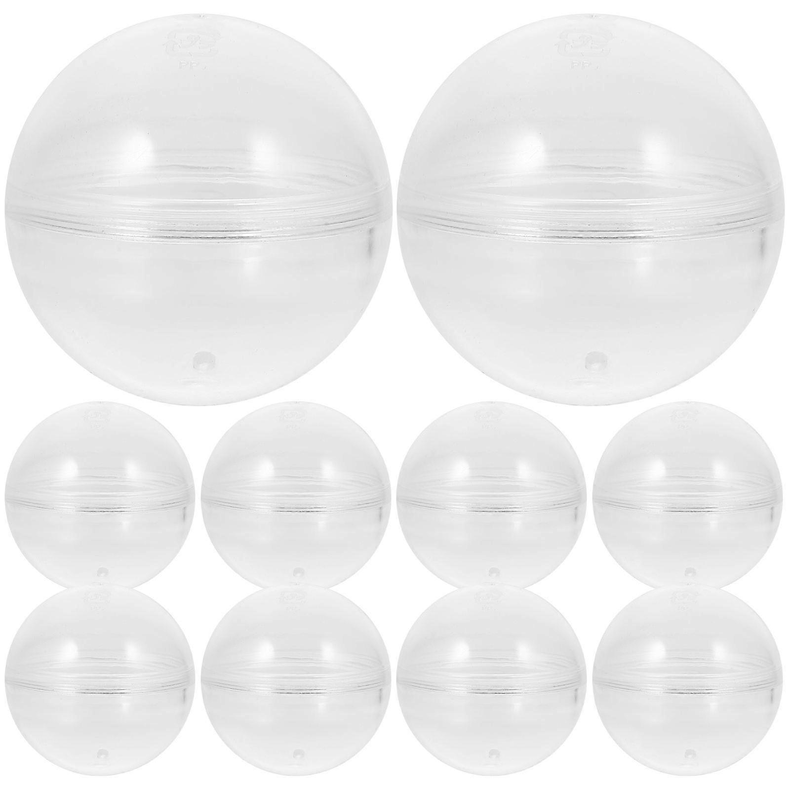 10Pcs Transparent Plastic Capsule Balls for Storage Vending Machine Use