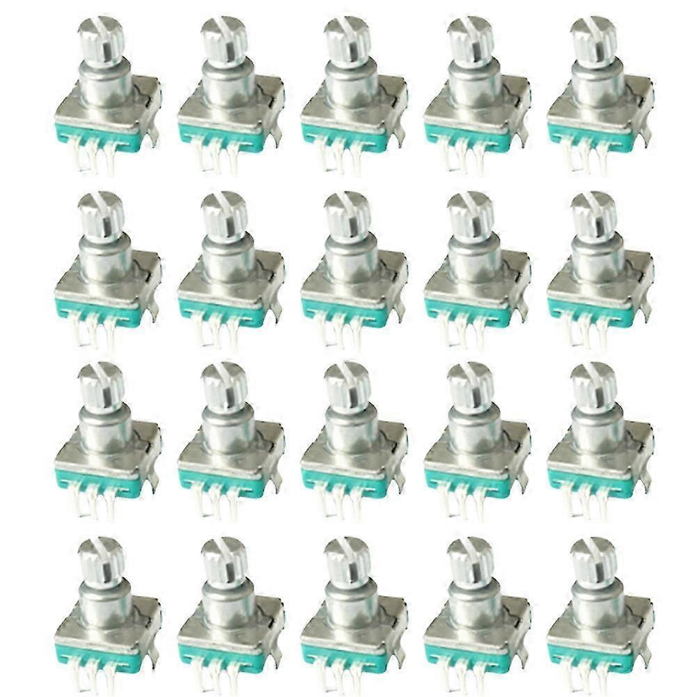 360 Degree Rotary Encoder EC11 with Push Button 5Pin 20 Positions 20 Pulse Code Switch Handle 20MM Digital Potentiometer