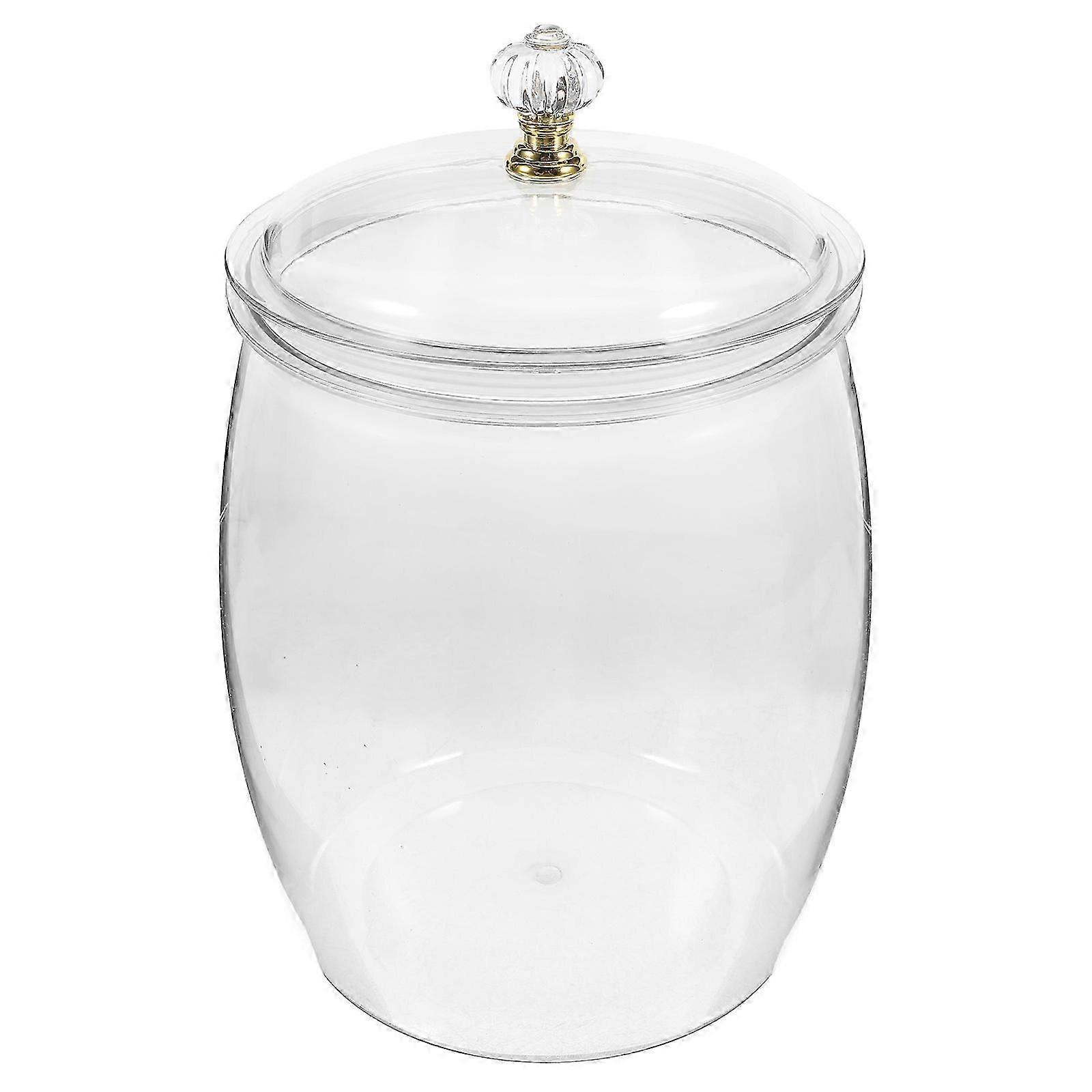 Clear Reusable Plastic Tea Jar Desktop Small Candy Container Multi Function Airtight Storage