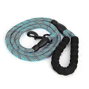 PDIN-Reflektierende Nylon-Hundeleine für Welpen, mittelgroße und große Hunde – Blau
