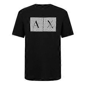 Armani Exchange Mens Geometric Cotton Regular T-Shirt
