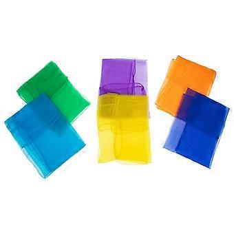 Square Juggling Scarves Dance Props For Kids Family Gathering Travel Simulated Silk 6Pcs 2026