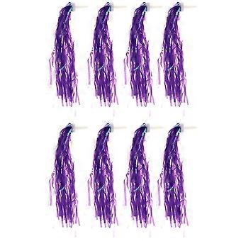 Bike Handlebar Streamers for Kids with 8Pairs in Purple Color