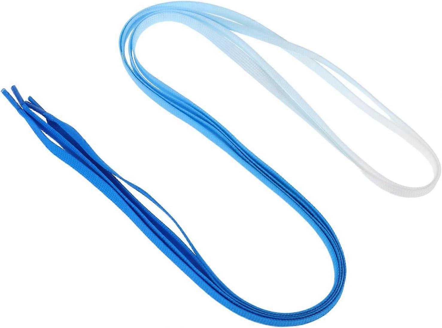1pair Colored Gradient Flat Polyester Strings for Sneakers Canvas Shoes Easy