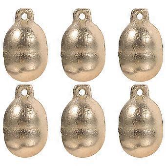 Pet Collar Hanging Bells for Dog Cat Collars Copper Golden 6Pcs