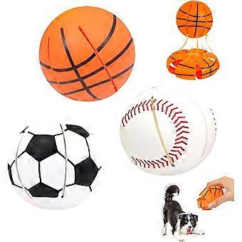 3 stks Pet Toy Flying Saucer Ball, Duurzame en waterdichte Flying Saucer Ball voor honden, veranderlijke vormen Interactief hondenspeelgoed voor Outdoor Rolling Fun