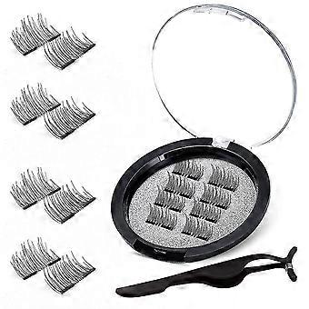 Dual Magnetic Eyelashes, 0.2mm Ultra Thin Magnet, Light Weight & Easy To Wear, Best 3d Reusable Eyelashes