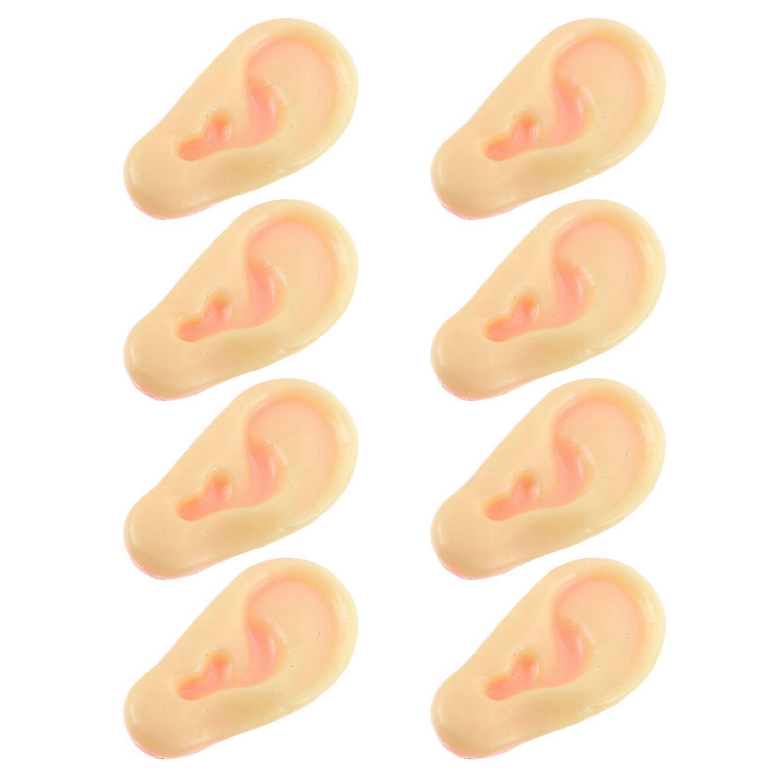 8Pcs Simulation Creepy Ear Toys High Simulation Prank Playthings Ear Models