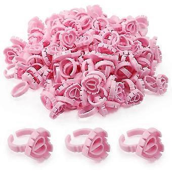 500Pcs Glue Rings for Eyelash Extensions, Lash Glue Ring Cups Pigment Holder for Lash Extension Supplies