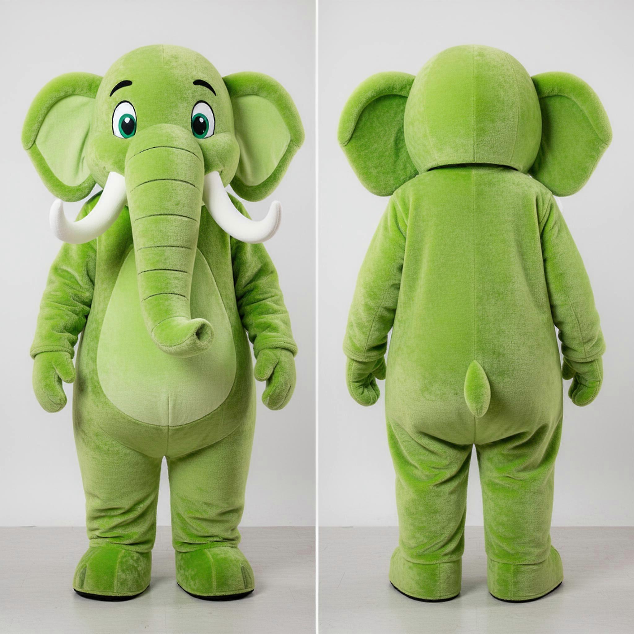 MASTICOT Lime Green Cuddly Mammoth Mascot