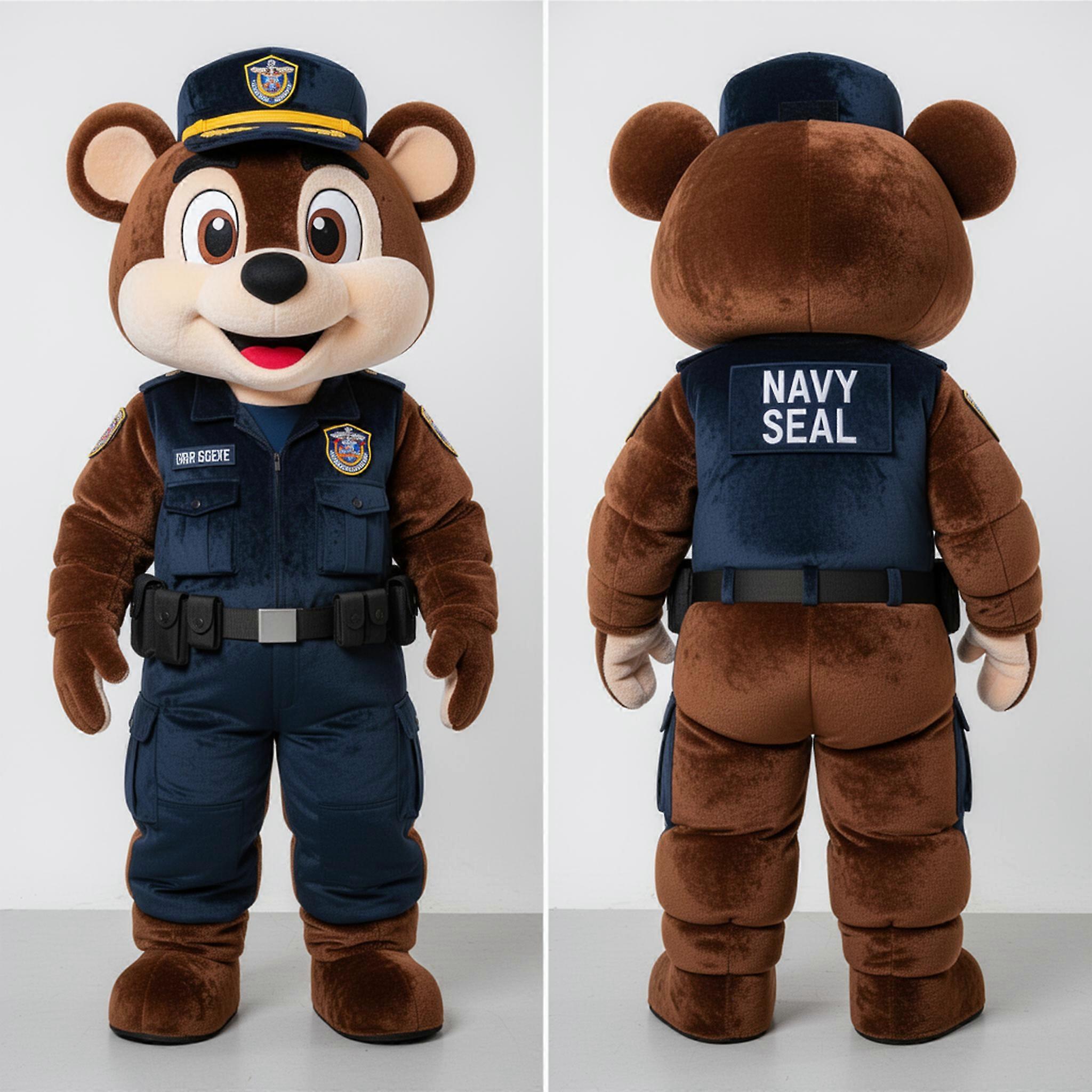MASTICOT Brown Brave Navy Seal Mascot