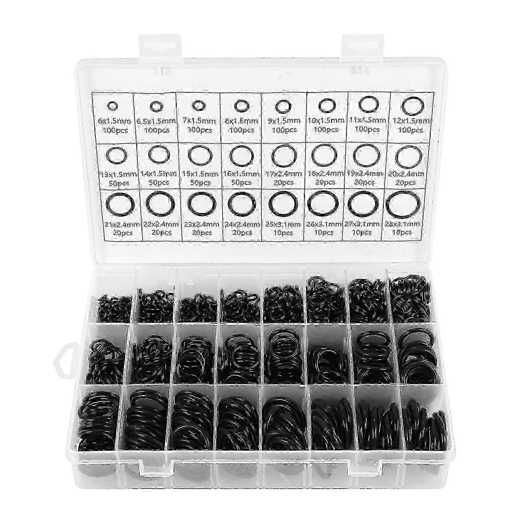 24 Size Nitrile O Ring Set 1200 Pcs