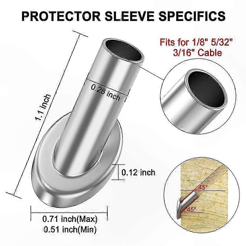 40-Pack Beveled Edge Protector Sleeves for Wood Posts, Stair Railing Cable Guard Solution