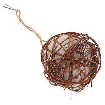 Brinquedo de madeira para pássaros, brinquedo para mastigar pendurado, acessório para gaiola de papagaio.