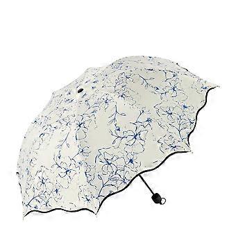 Compact Travel Umbrella with Windproof Canopy, Lightweight Folding Design for Women and Men