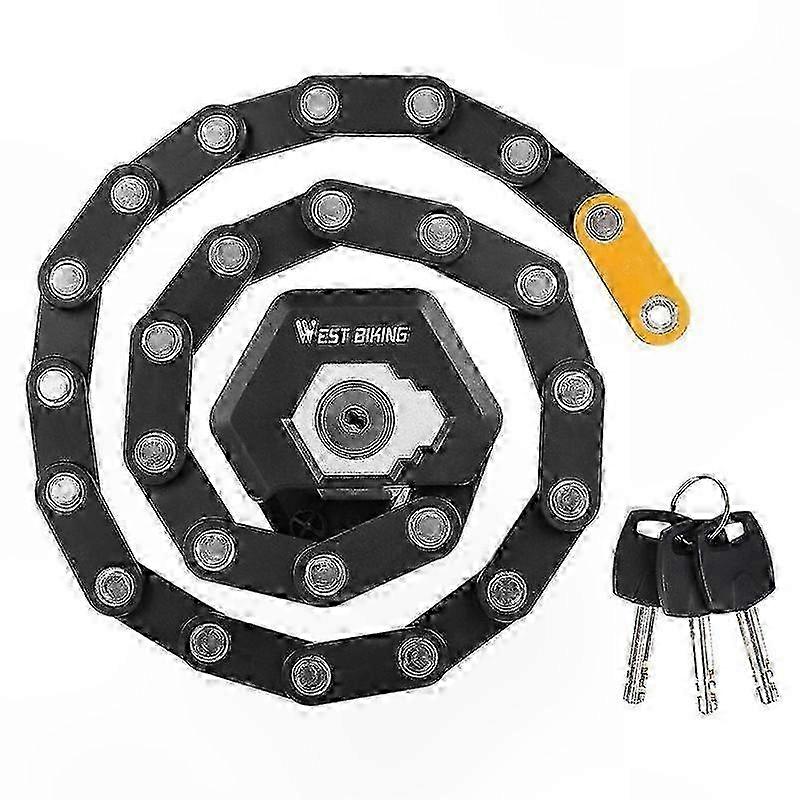 Foldable Zinc Alloy Bike Chain Lock