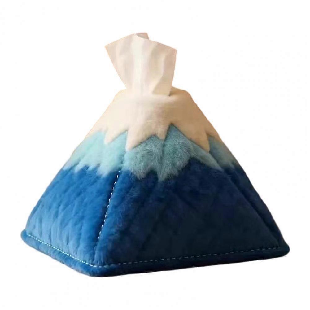 Plush Foldable Tissue Box With Mountain Shape