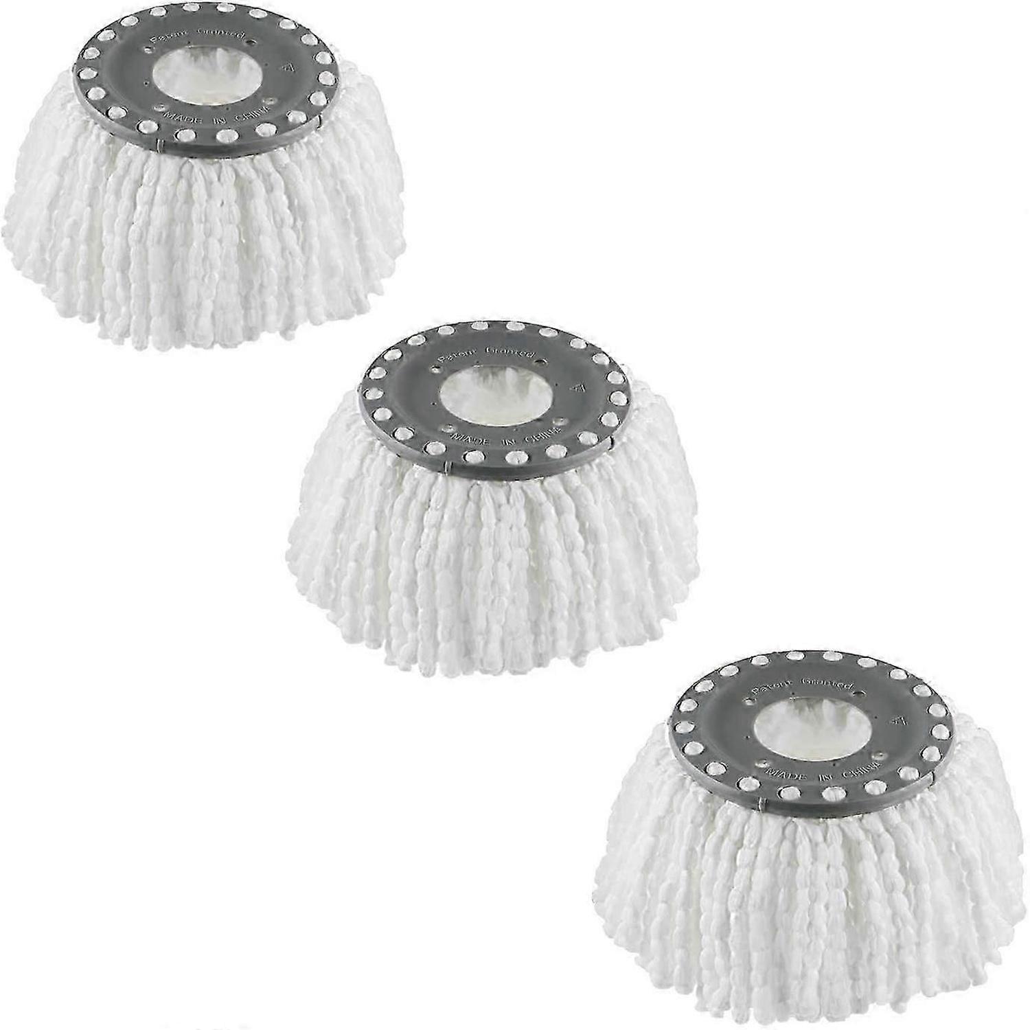 3 Pack Premium Replacement Mop Heads Refill for 360 Rotating Round Spin Magic Mop