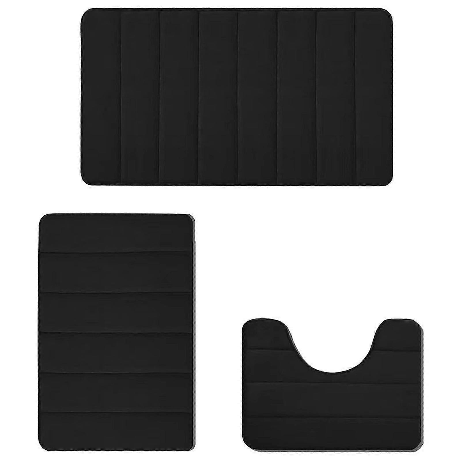 Non-Slip Memory Foam Bath Mat Set