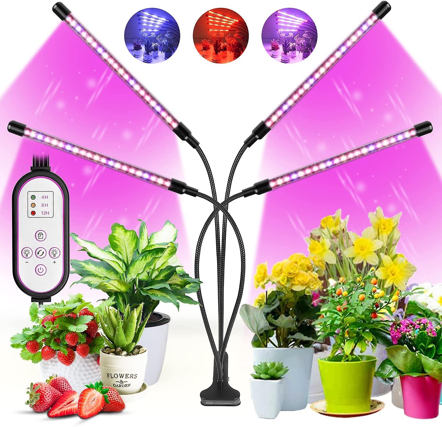 Grow Lights For Indoor Plants,80 Leds Led Plant Light Red & Blue Full ...