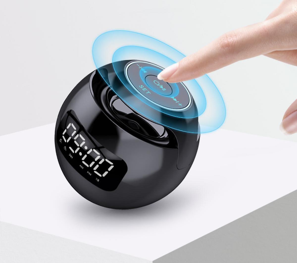 مكبر صوت بلوتوث للضوء الليلي ، ساعة منبه رقمية مع 7 ألوان ضوء ليلي قابل للتعتيم ، عرض درجة الحرارة