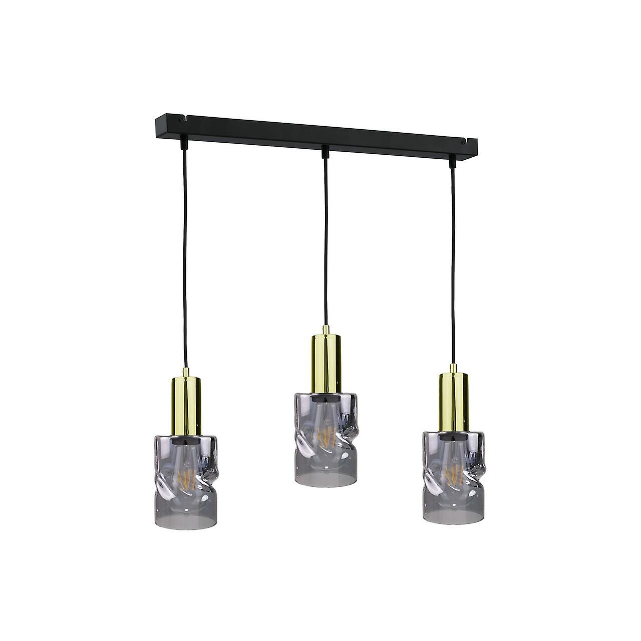Keter Cross Bar Pendant Ceiling Light Black, 60cm, 3x E27