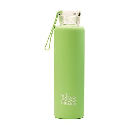 Reusable glass bottle with green cover 550 ml 1 unit (Green)