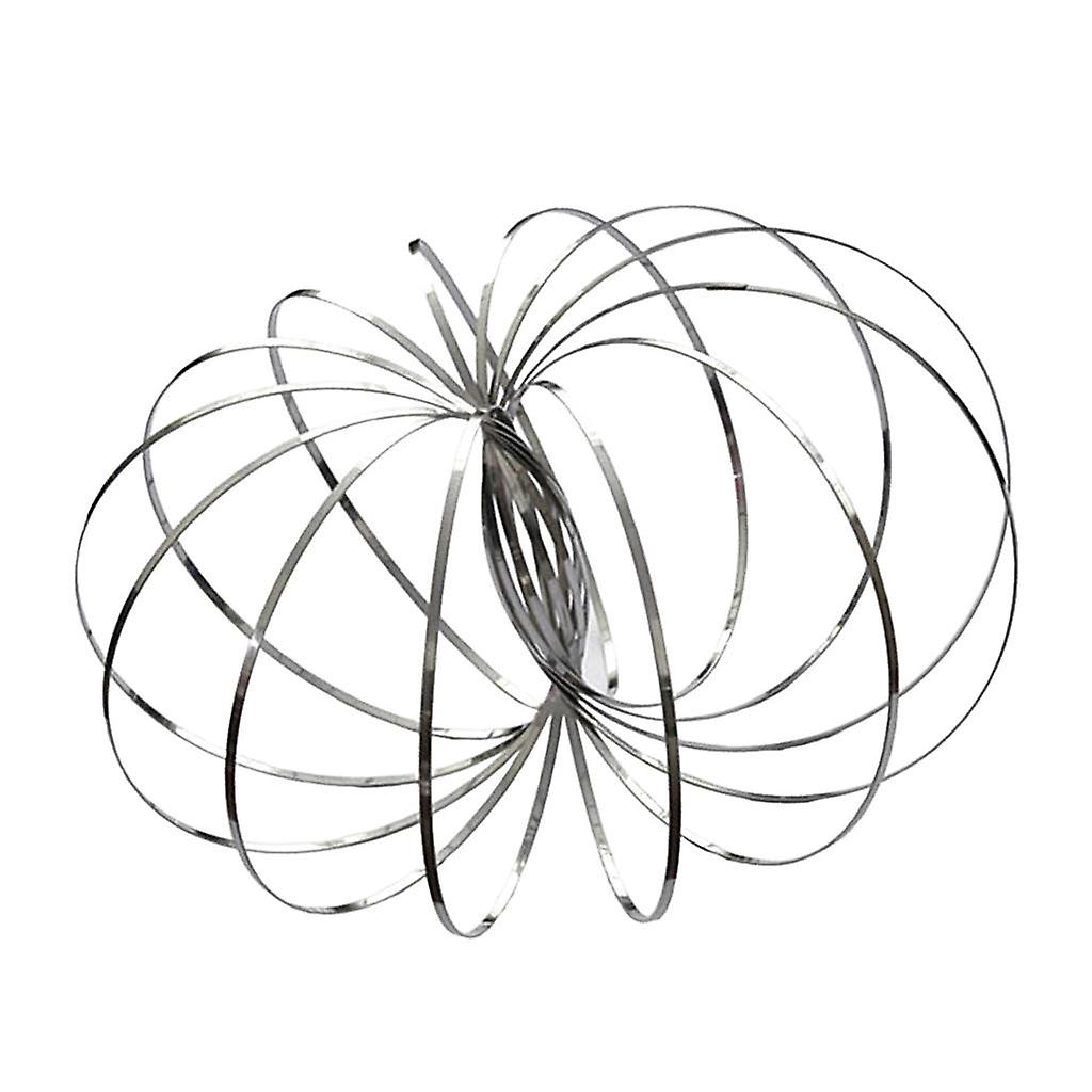 3D Spinner Dynamic Arm Motion Flow Rings Magic Toy Funny Silver