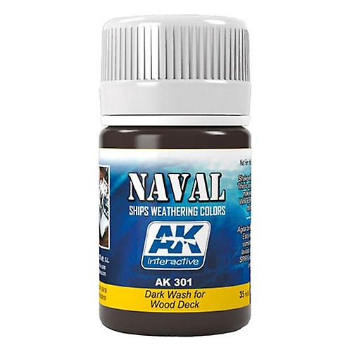 DARK WOOD DECK AK Interactive High Quality Enamel Naval Ship Wash Color 35mL