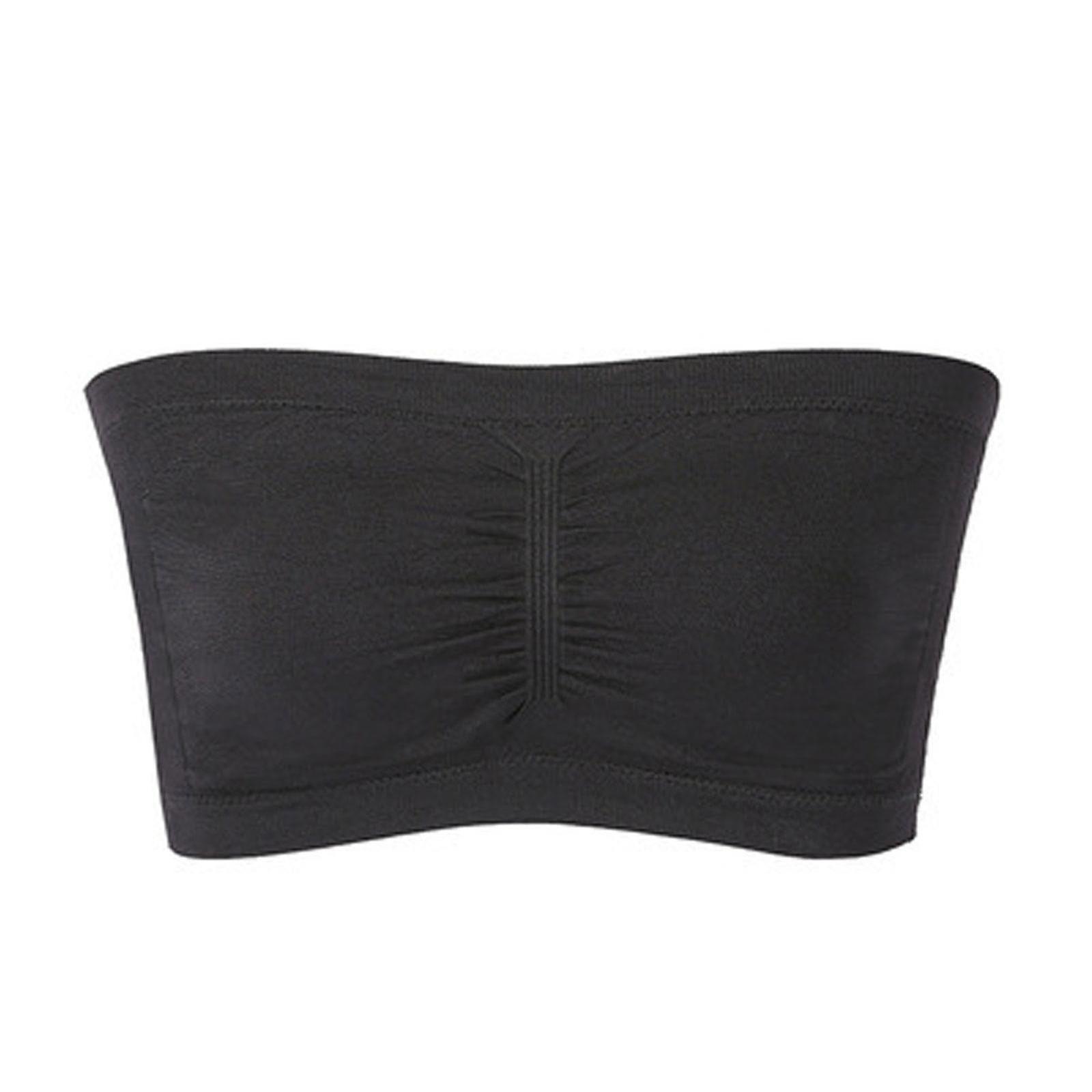 Strapless Bra Bandeau Tube Removable Padded Top Stretchy-e