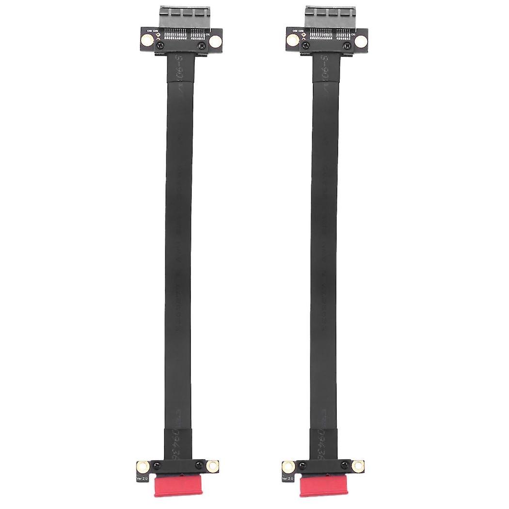 2x PCI-e PCI Express 1x auf 1x Steckplatz Riserkarte Konverter Extender Ribbon Adapter Verlängerungskabel PCI