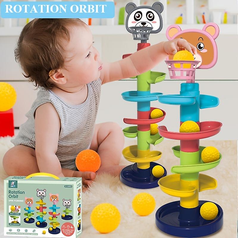 Rolling Fun For Kids: Sliding Tower Track Ball Rotation Ramp Toy Track And More!