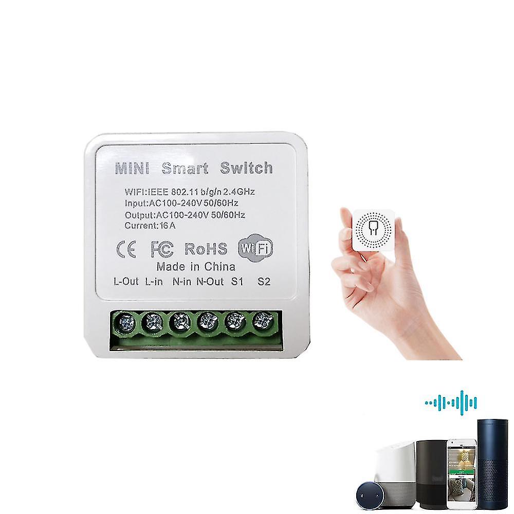 Für Tuya Wifi Smart Switch 16a DIY Mini Module Panel Upgrade Fernbedienung Arbeiten mit Alexa Google Home Kein Hub erforderlich Klein