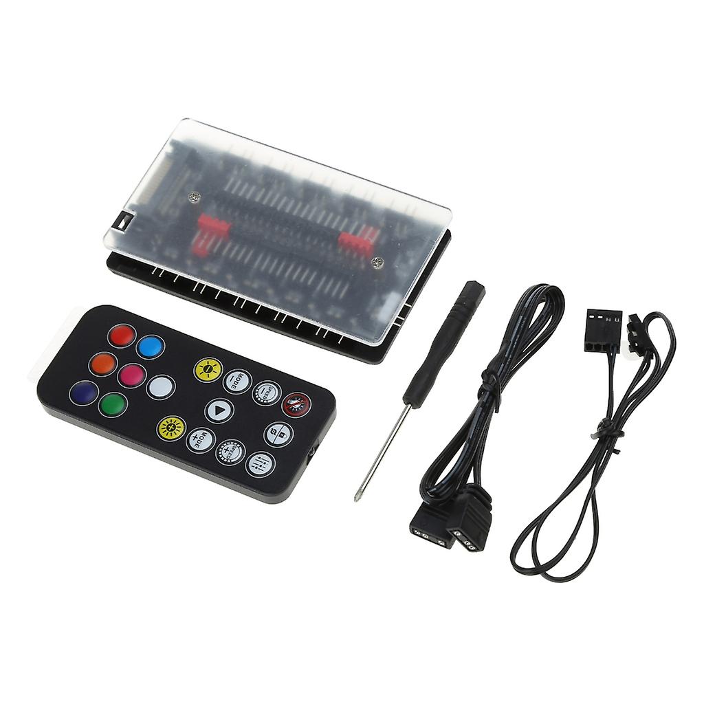 Wielokierunkowy rozdzielacz kablowy 5V3Pin ARGB Koncentrator Kontrola temperatury PWM dla komputerów do gier