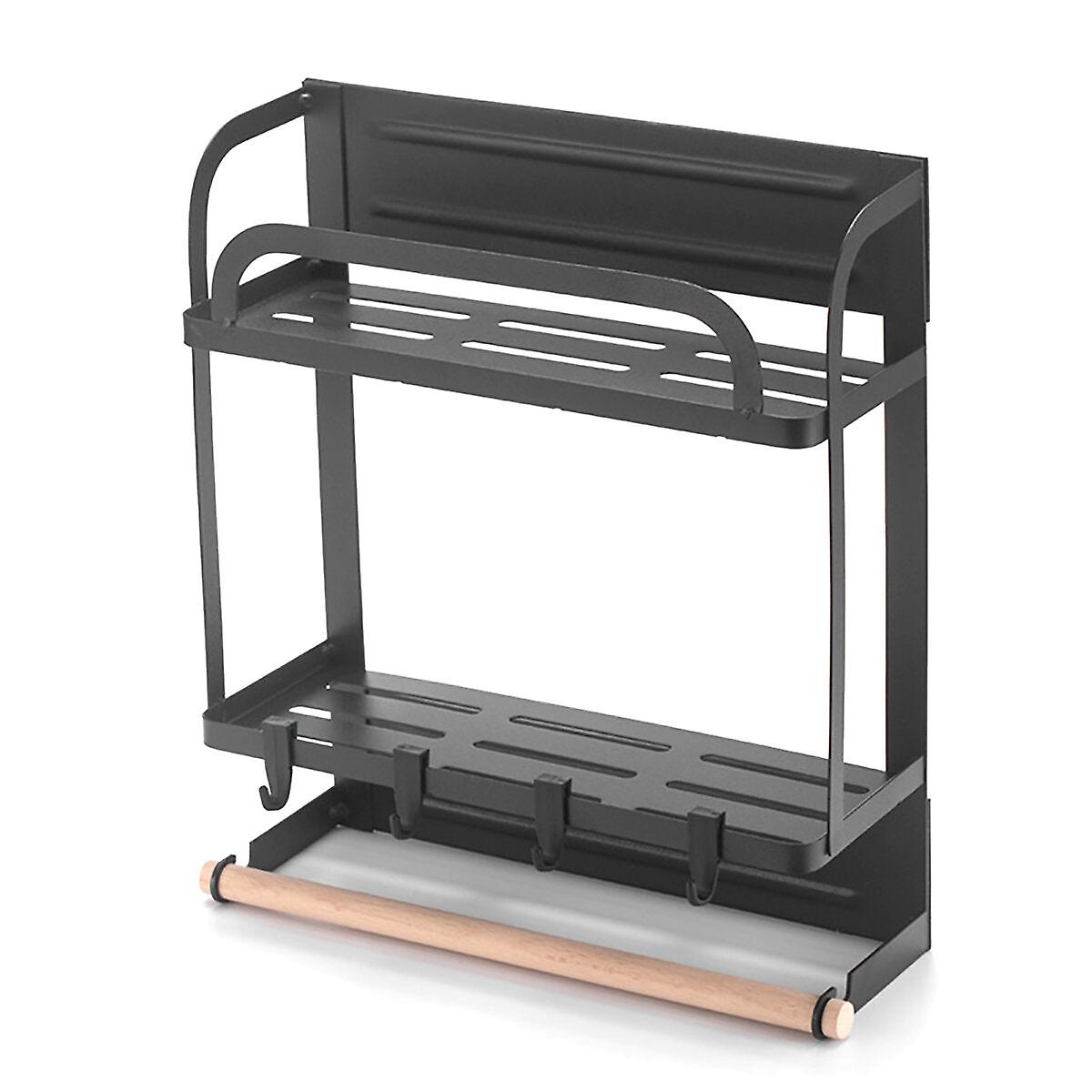 Magnetic Kitchen Organizer Rack - Fridge Side Shelf Storage Holder