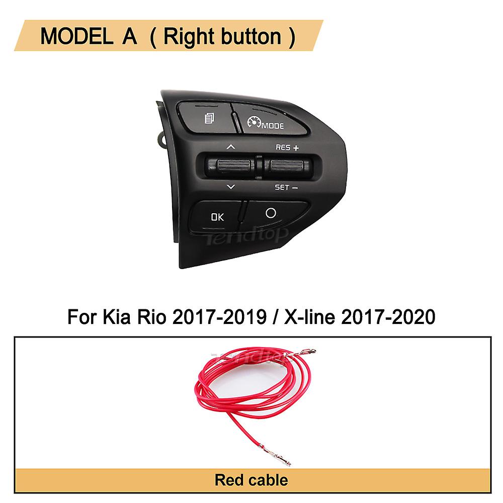 Button Steering Wheel For Kia K2 Rio 2017 2018 2019 2020 Rio 4 X Line Buttons Bluetooth Phone Cruise Control Volume Switch Car