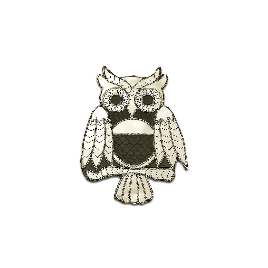 Patch - XXL Owl Animal Kids – gold/black – 29.8x20.1cm - Patch