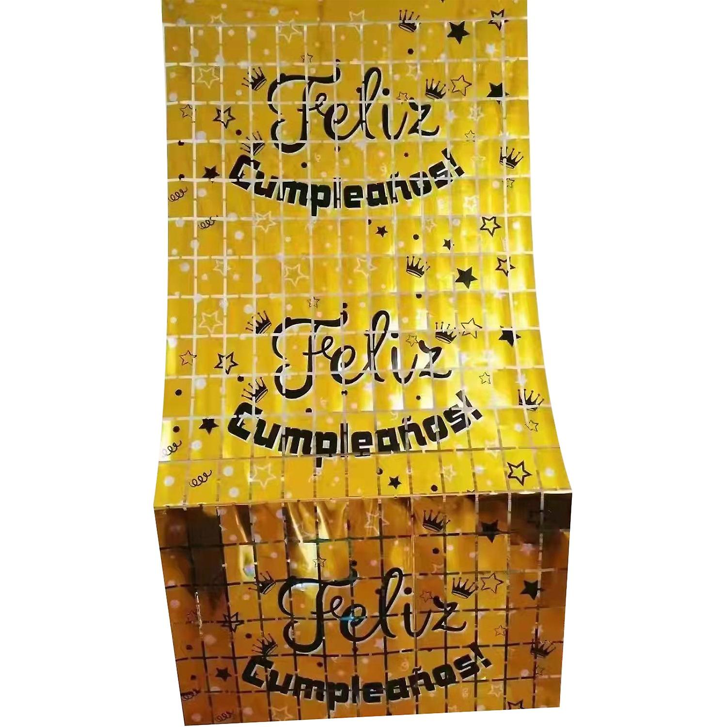 Backdrop Curtain Exquisite Ornamental Brilliant Color Letters Print Decorative Curtain Party Supplie