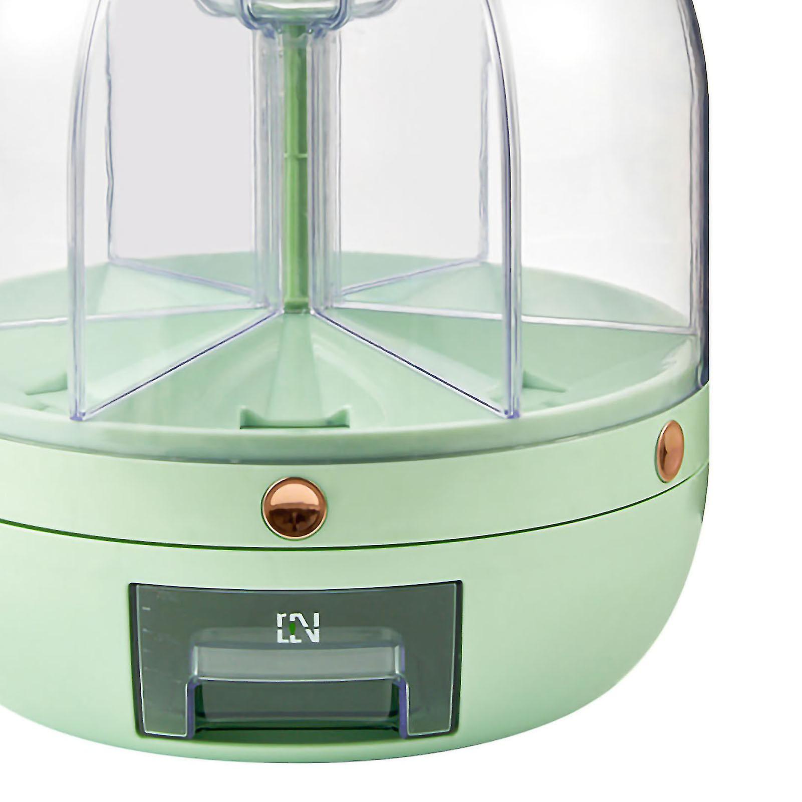 Grains Storage Box Rotatable Transparent Large Capacity Divided Bath Rice Tank Box for Kitchen 