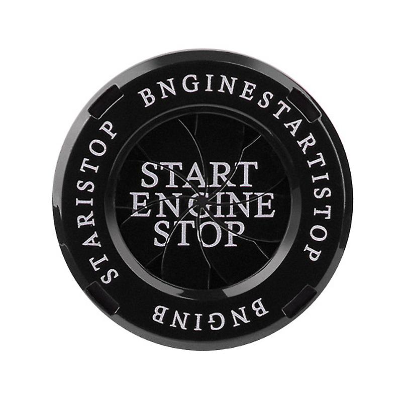 Engine Start Stop Button Cover Protective Anti Scratch Spin Design Universal One Key Start Button Trim Black